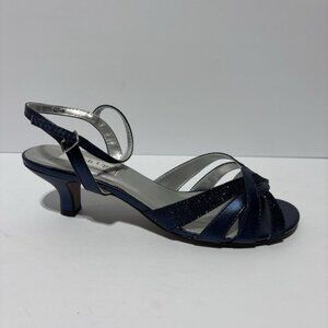 Touch Ups Women’s Jane Navy Ankle Strap Sandals, Size 9W